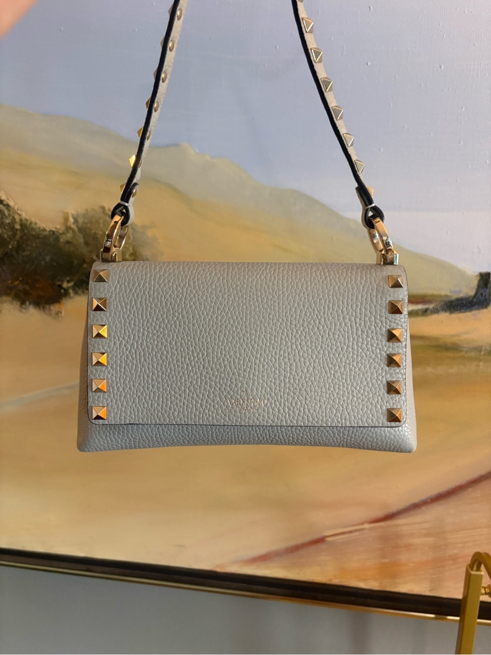 Valentino Garavani Rockstud Small Shoulder Bag Excellent With COA